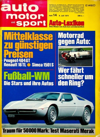 Deckblatt Auto Motor und Sport (14/1974)